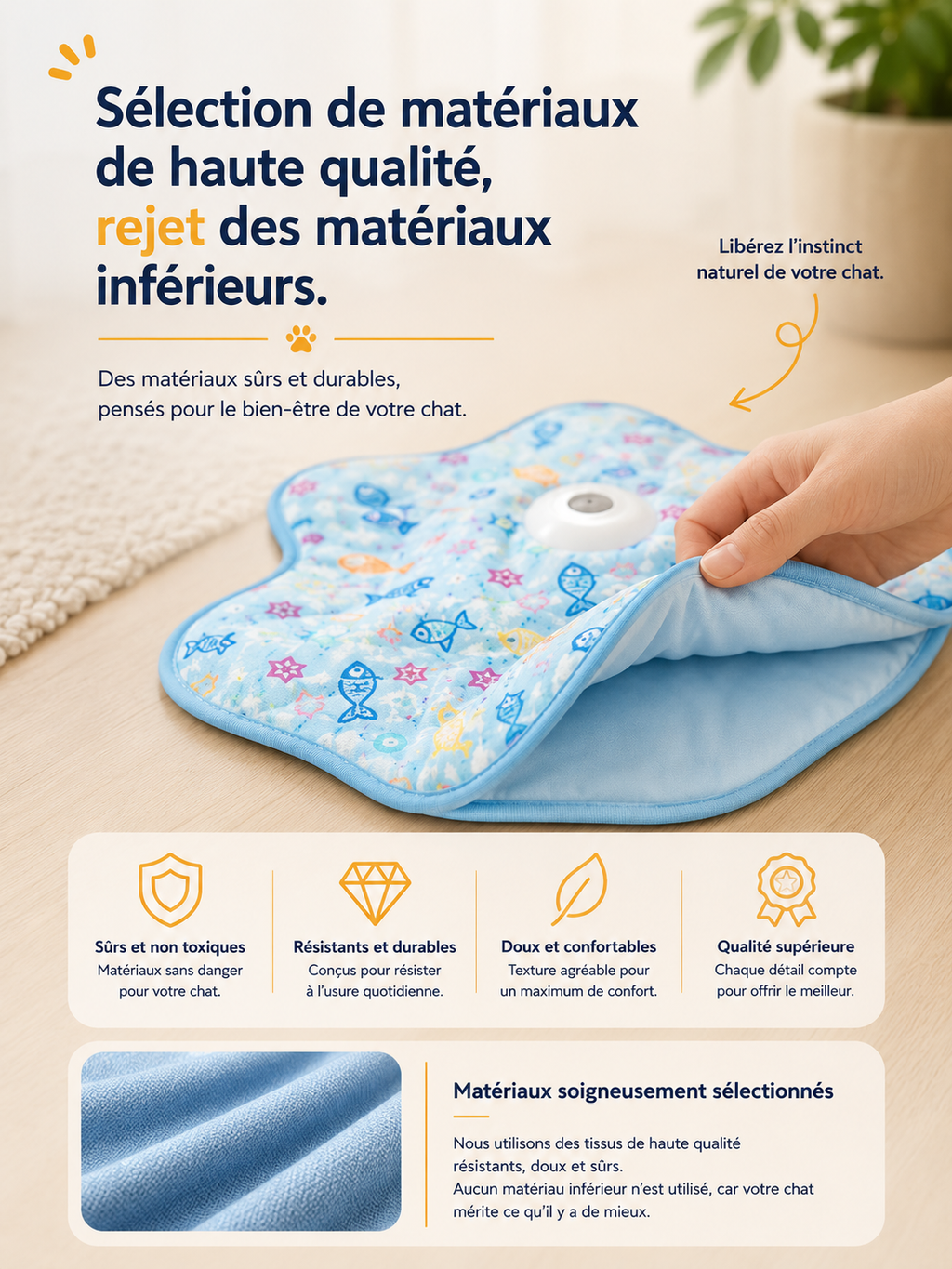 Jouet Automatique Interactif pour Chat – Plumes Cachées Mouvantes