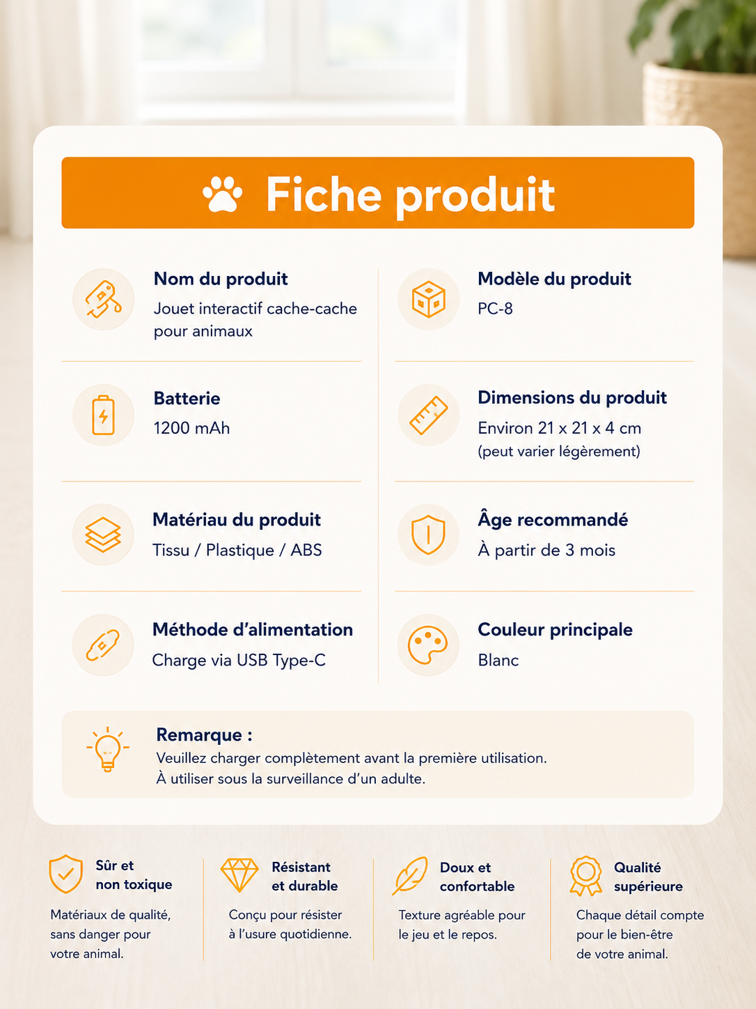 Jouet Automatique Interactif pour Chat – Plumes Cachées Mouvantes