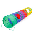Tunnel de Jeu Arc-en-Ciel pour Chat – Tube Pliable avec Baguette Taquine
