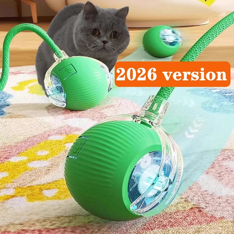 Balle Interactive Automatique pour Chat – Rechargeable USB-C, Évitement d'Obstacles, 3 Modes de Jeu