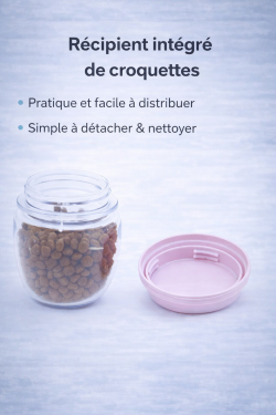 Gourde 2-en-1 pour Chien – Eau & Croquettes en Déplacement